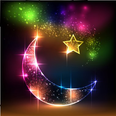 Parlak dekoratif moon