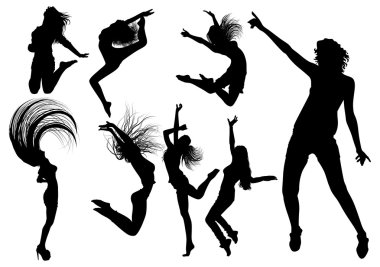 dans eden kız silhouettes