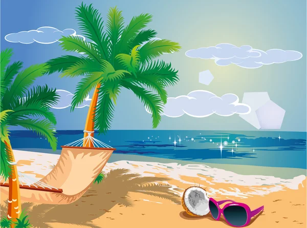 Sunny Beach — Stock Vector