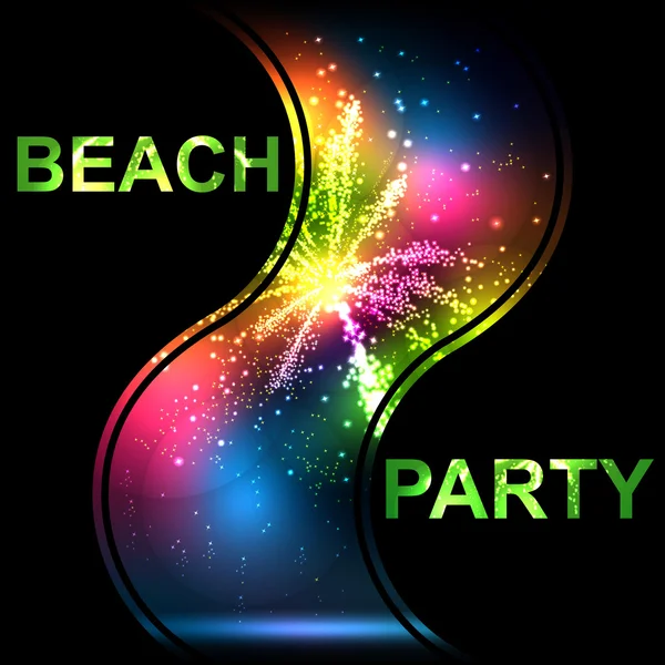 Yaz plaj partisi vektör ilanı. — Stok Vektör