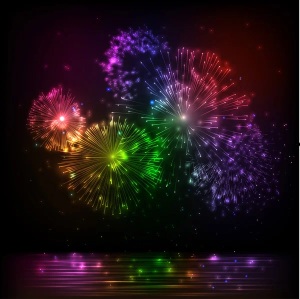 Farbenfrohes Feuerwerk — Stockvektor