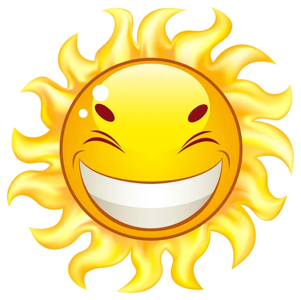 Smiling Sun — Stock Vector