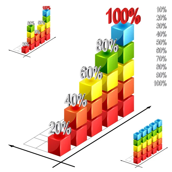 Ilustração do gráfico de barras — Vetor de Stock
