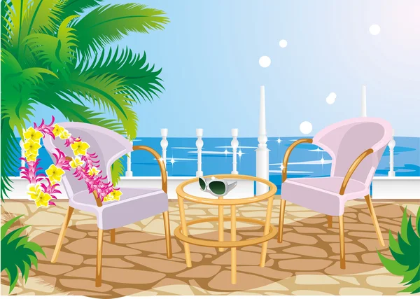 Terrace — Stock Vector