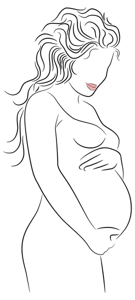 Pregnant woman — Stock Vector