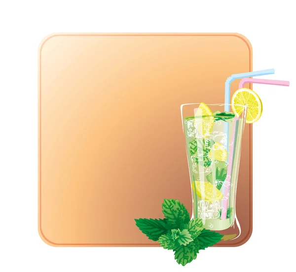 Mojito cocktail — Stock Vector