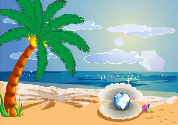 Tropical Paradise — Stock Vector