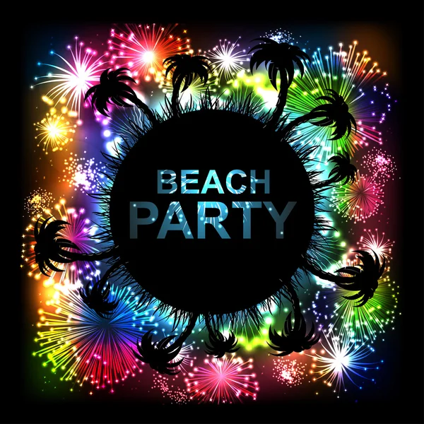 Letní beach party vektor leták. — Stockový vektor