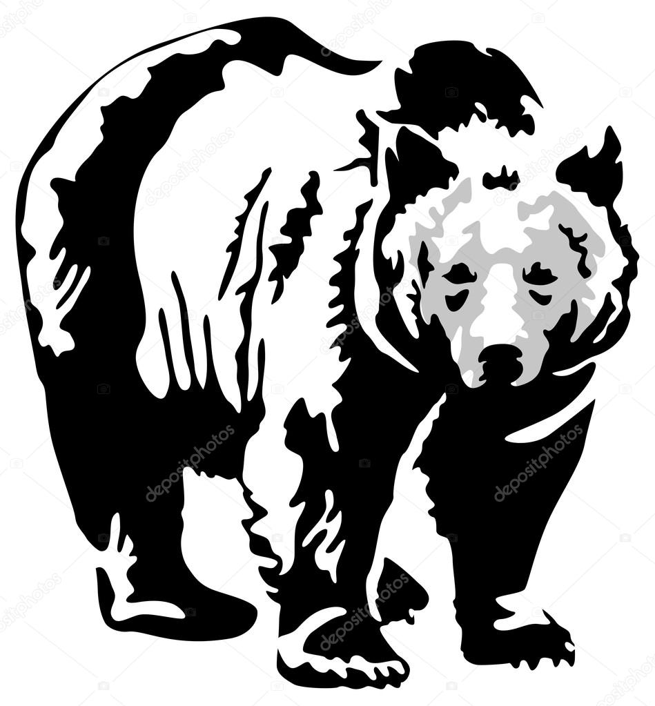 Bär Hand zeichnen — Stockvektor #52947195