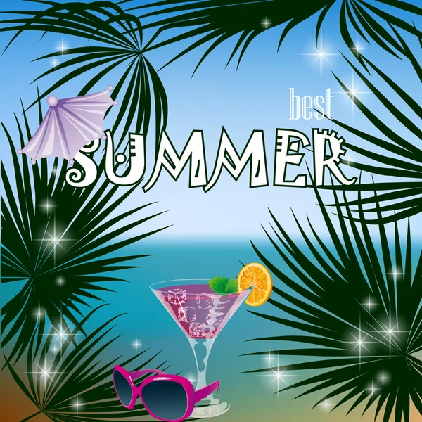 Summer poster — Stock Vector