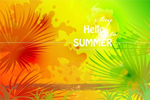 Say hello to summer — Stock Vector