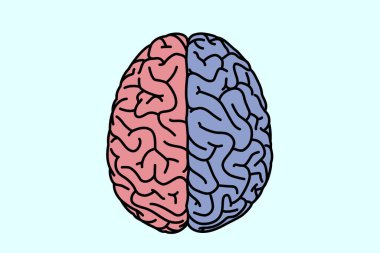  Beyin çizgisi sanatı, vektör çizimi