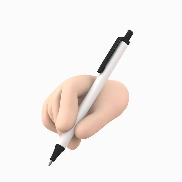 Hand Hält Einen Stift — Stockfoto