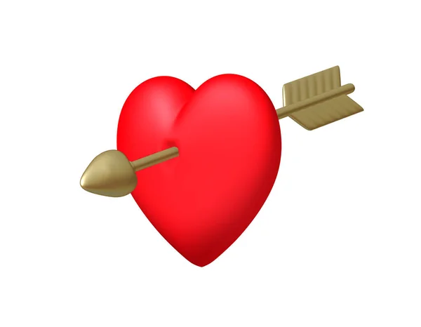 Heart Arrow Illustration — Stock Photo, Image