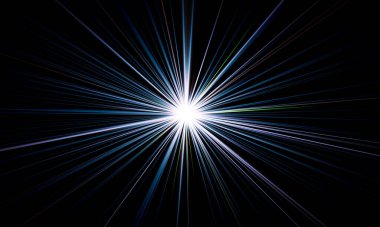 Parlak patlama efekti, 3 boyutlu illüstrasyon