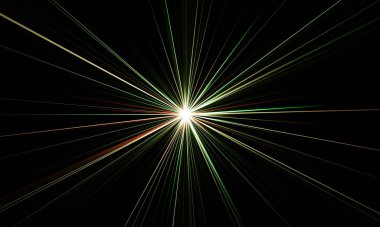 Parlak patlama efekti, 3 boyutlu illüstrasyon