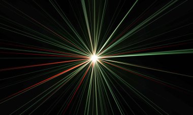 Parlak patlama efekti, 3 boyutlu illüstrasyon