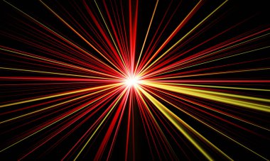 Parlak patlama efekti, 3 boyutlu illüstrasyon