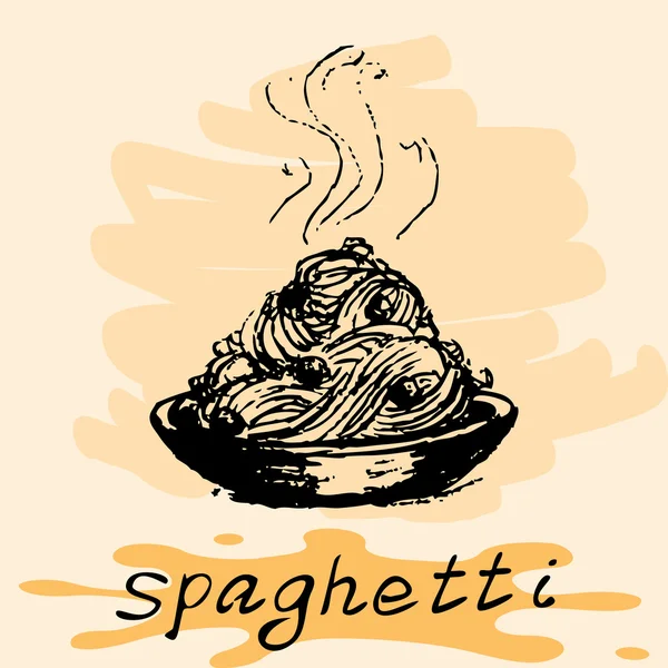 Espaguetis — Vector de stock