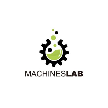 Laboratuvar Makine logo şablonu