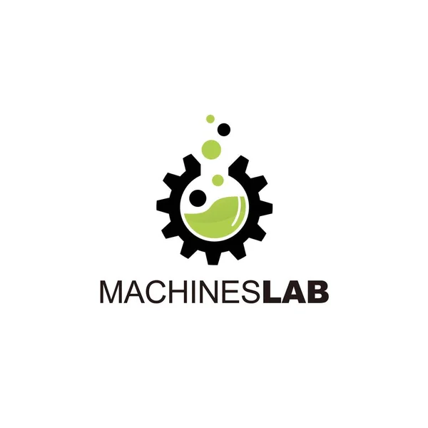Laboratuvar Makine logo şablonu