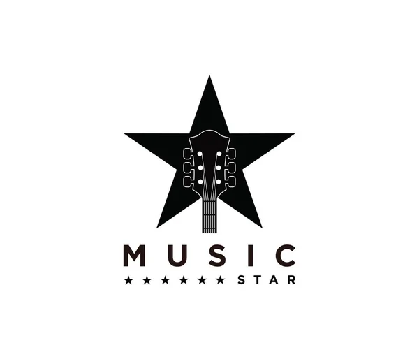 müzik yıldızı logo illüstrasyon tasarımı