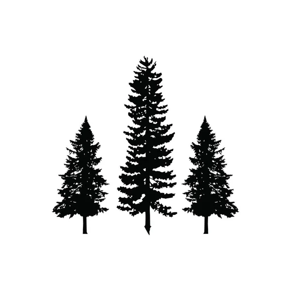 Tree Pine Logo Silhouette — Stock Vector