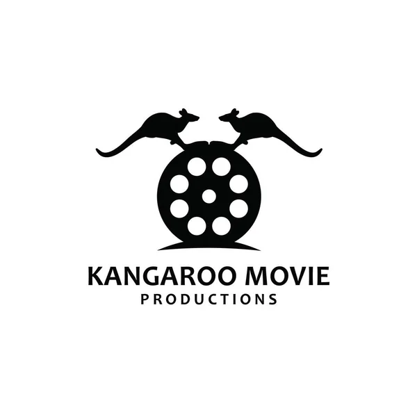 kanguru ve film logosu tasarımı çizimi