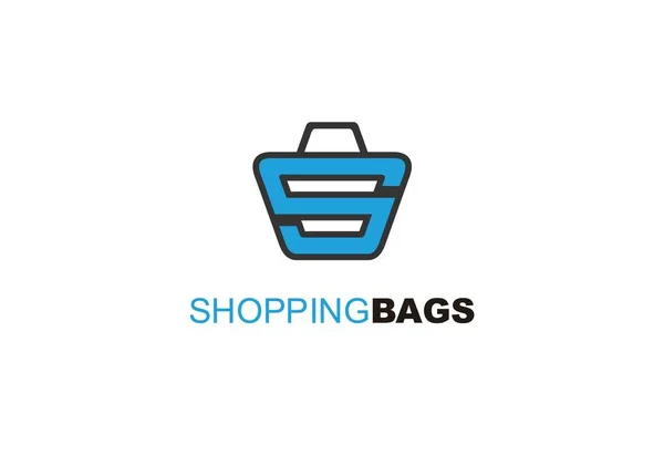 Logo Della Shopping Bag Con Lettera — Vettoriale Stock