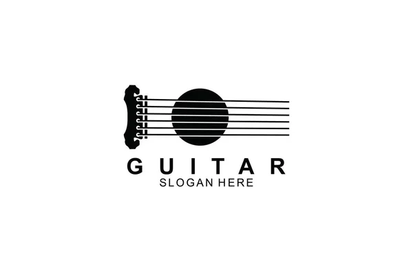 Símbolo Único Logotipo Para Guitarra Clássico —  Vetores de Stock