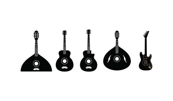  gitar seti logo simgesi şablonu ilhamı