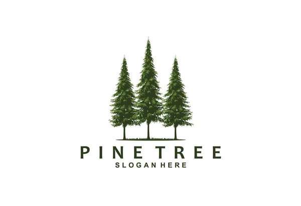 Tree Pine Logo Icon Template Vector Graphics