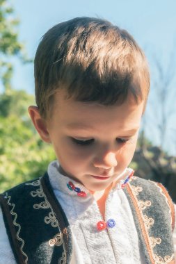 Romen köylü çocuk portresi