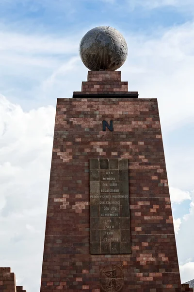 Centrum van de wereld, Mitad Del Mundo, Equatoriaal Monument — Stockfoto