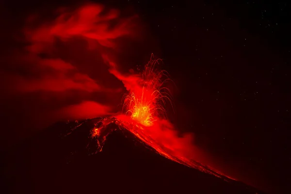 Exploze Vulkán Tungurahua — Stock fotografie