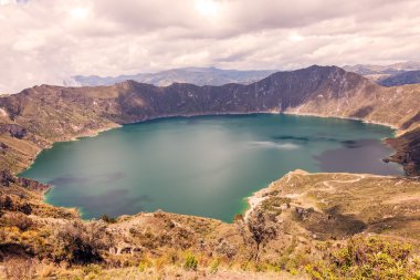 Quilotoa, And Dağları'ndaki Volkanik Krater, Güney Amerika