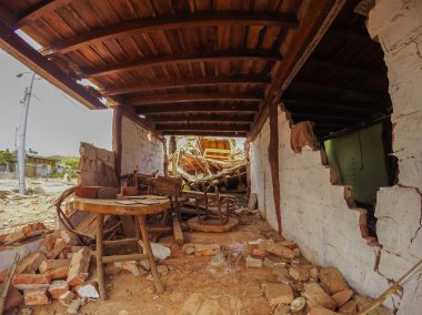 House Destroyed By Earthquake, Ecuador, South America clipart