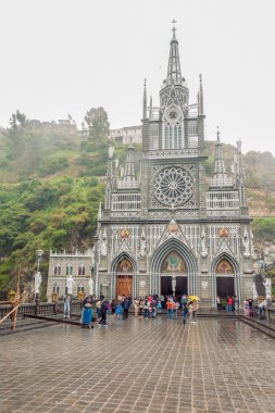 Las Lajas Sanctuary Is A Basilica Church clipart