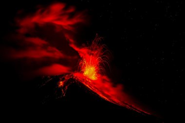 Tungurahua yanardağ patlaması