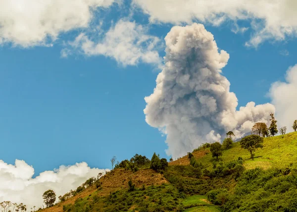 Powerful Day Explosion Of Tungurahua Volcano — Stock Photo, Image