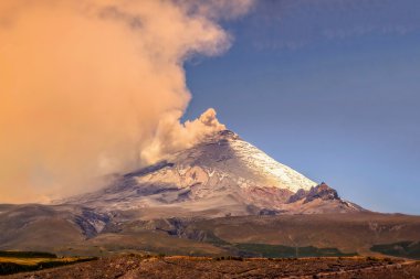 Cotopaxi volkan 2015 yılı patlama sırasında 