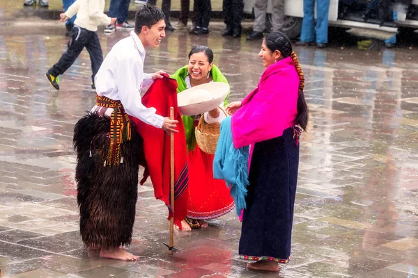 Group Of Indigenous Is Celebrating Sun Festival — Stock Photo, Image