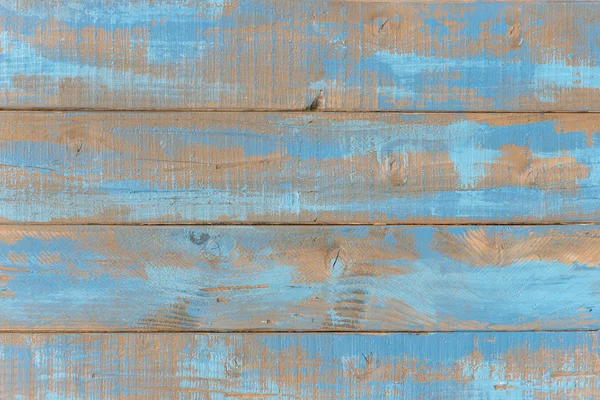 Velhas prateleiras de madeira azul weathered — Fotografia de Stock