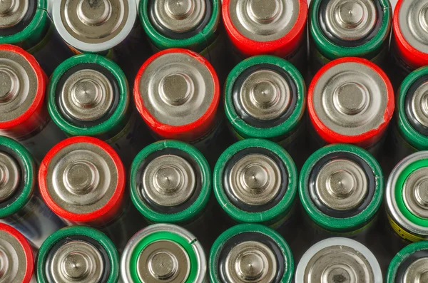 Raccolta di vecchie batterie — Foto Stock