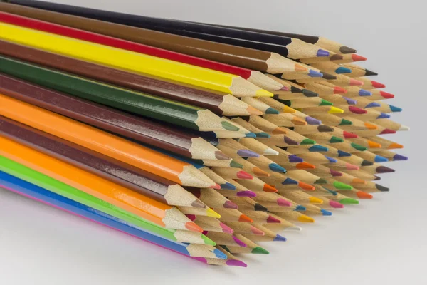 Колекція кольорового дерев'яного олівця — стокове фото