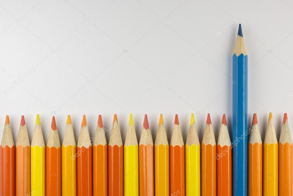 collection of colored wooden pencil