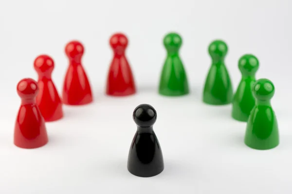 Conceptual game pawns — Stock Photo, Image