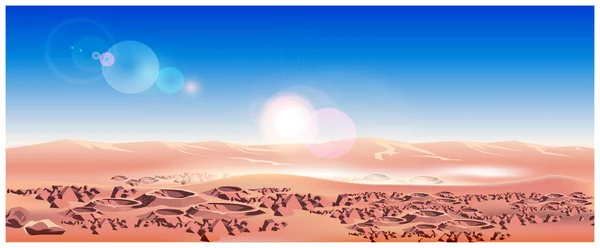Mars planet surface — Stock Vector