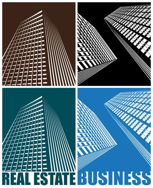 Üzleti központ felhőkarcoló — Stock Vector