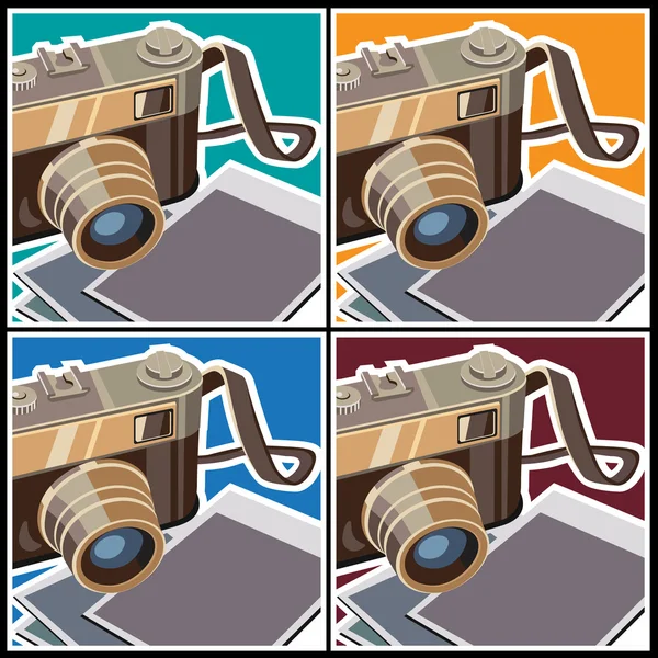 Retro rangefinder camera — Stock Vector